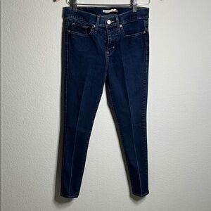 Levi's Women's High Rise Dark Blue Straight leg Jeans Size W27/L28